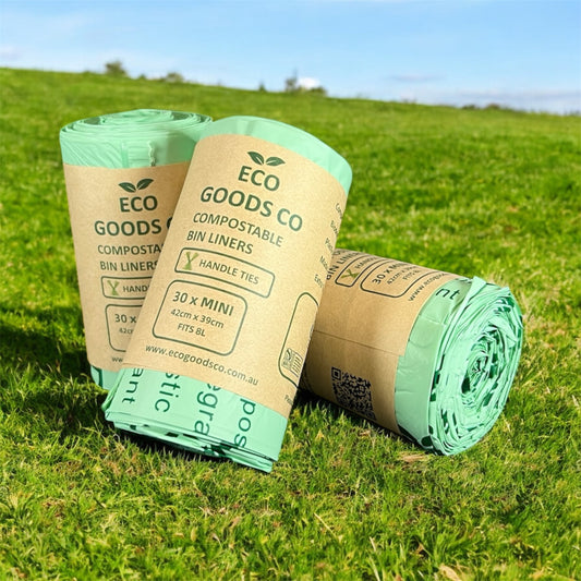 8L Mini Handle Tie Compostable Bin Liner - 90 Pack