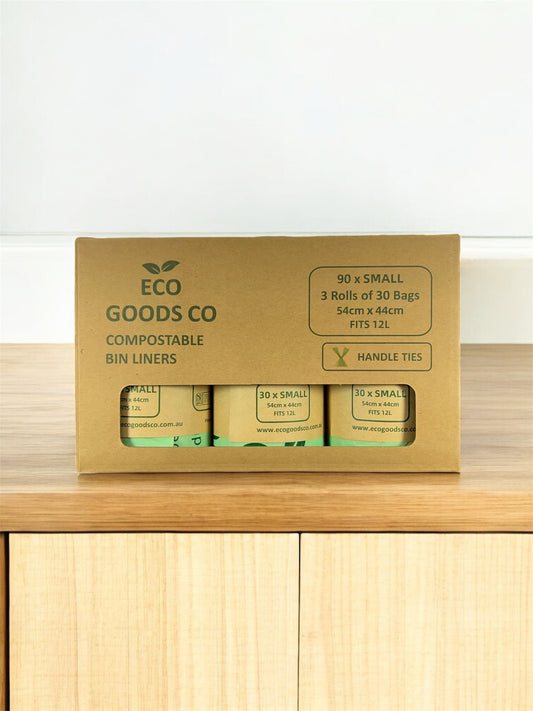 12L Small Handle Tie Compostable Bin Liner - 90 Pack